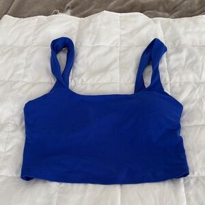 Athleta Size Small  Blue Cropped workout Tank/bra